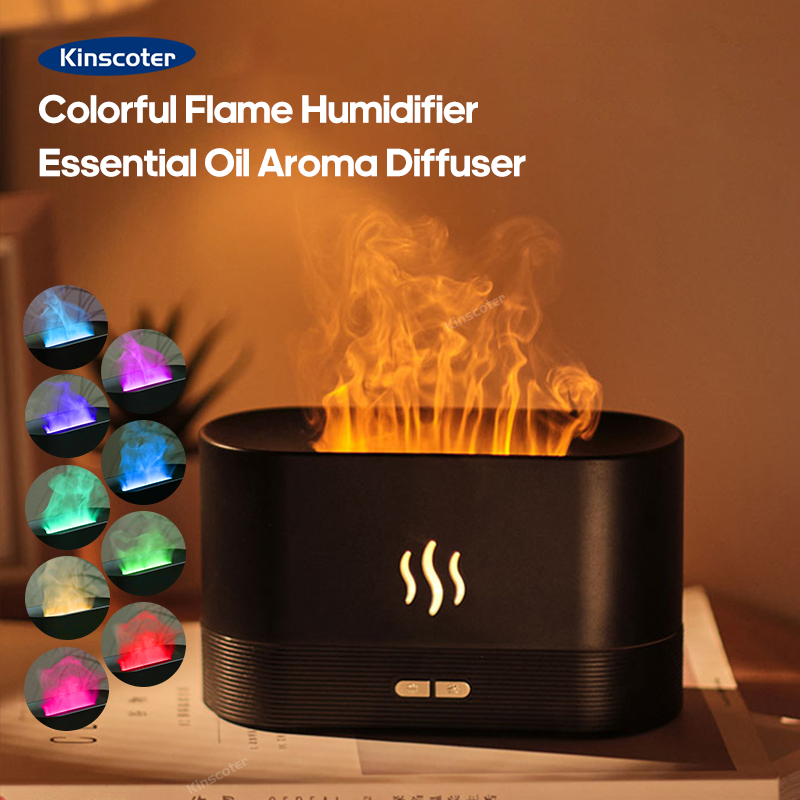 Home Fragrance Diffusers - USB Desktop Flame Aroma Diffuser Humidifier
