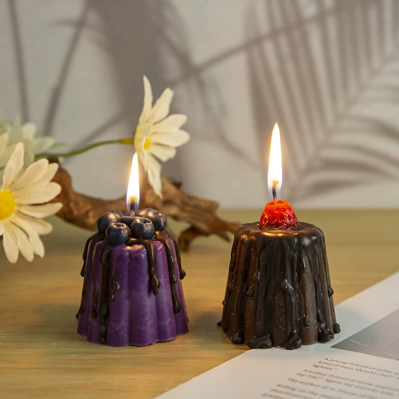 1Pc Cute Pudding Aromatherapy  - مراجعة Home Fragrance Blueberry Scented Candle وسعره