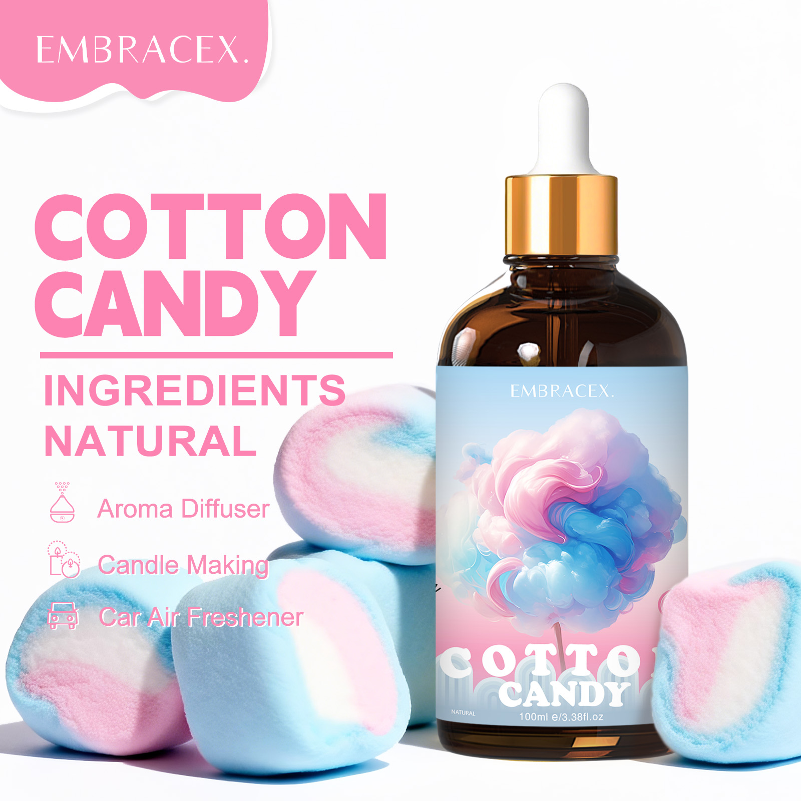100ml Cotton Candy Essential O - مراجعة Home Fragrance Gift وسعره