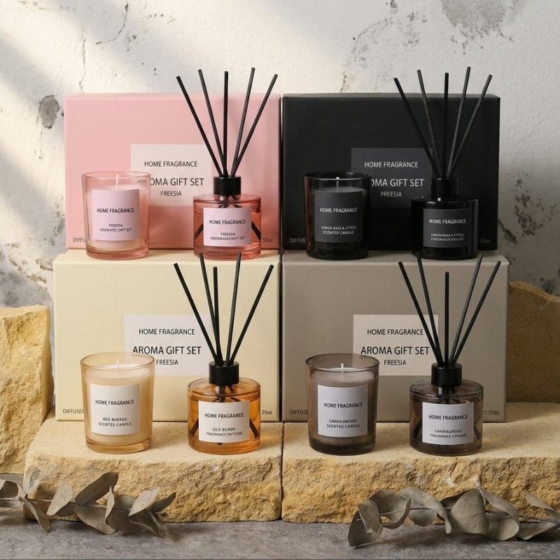 Premium Reed Diffuser and Cand - مراجعة Home Fragrance Gift Set وسعره