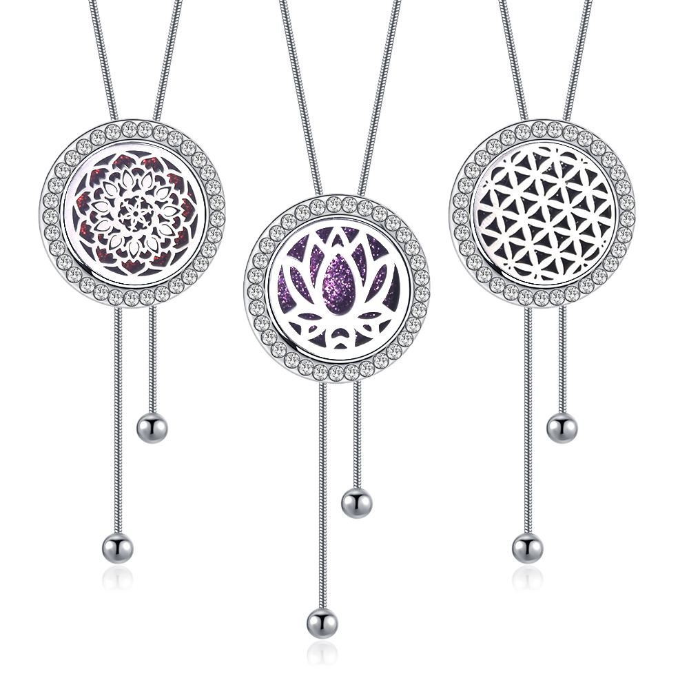 Fashion Adjustable Chain Aroma - مراجعة Diffuser Necklace Locket وسعره