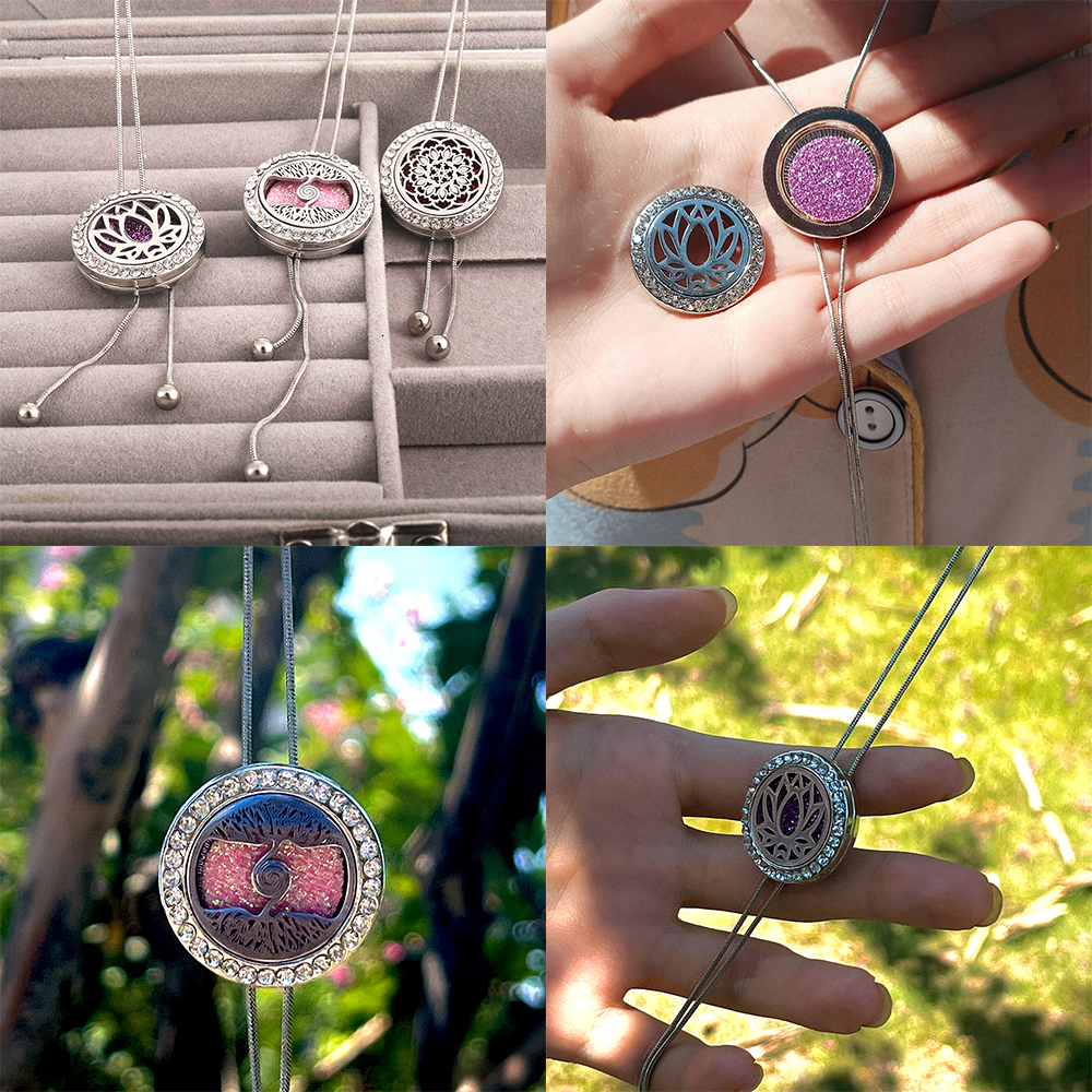 Fashion Adjustable Chain Aroma - مراجعة Diffuser Necklace Locket وسعره