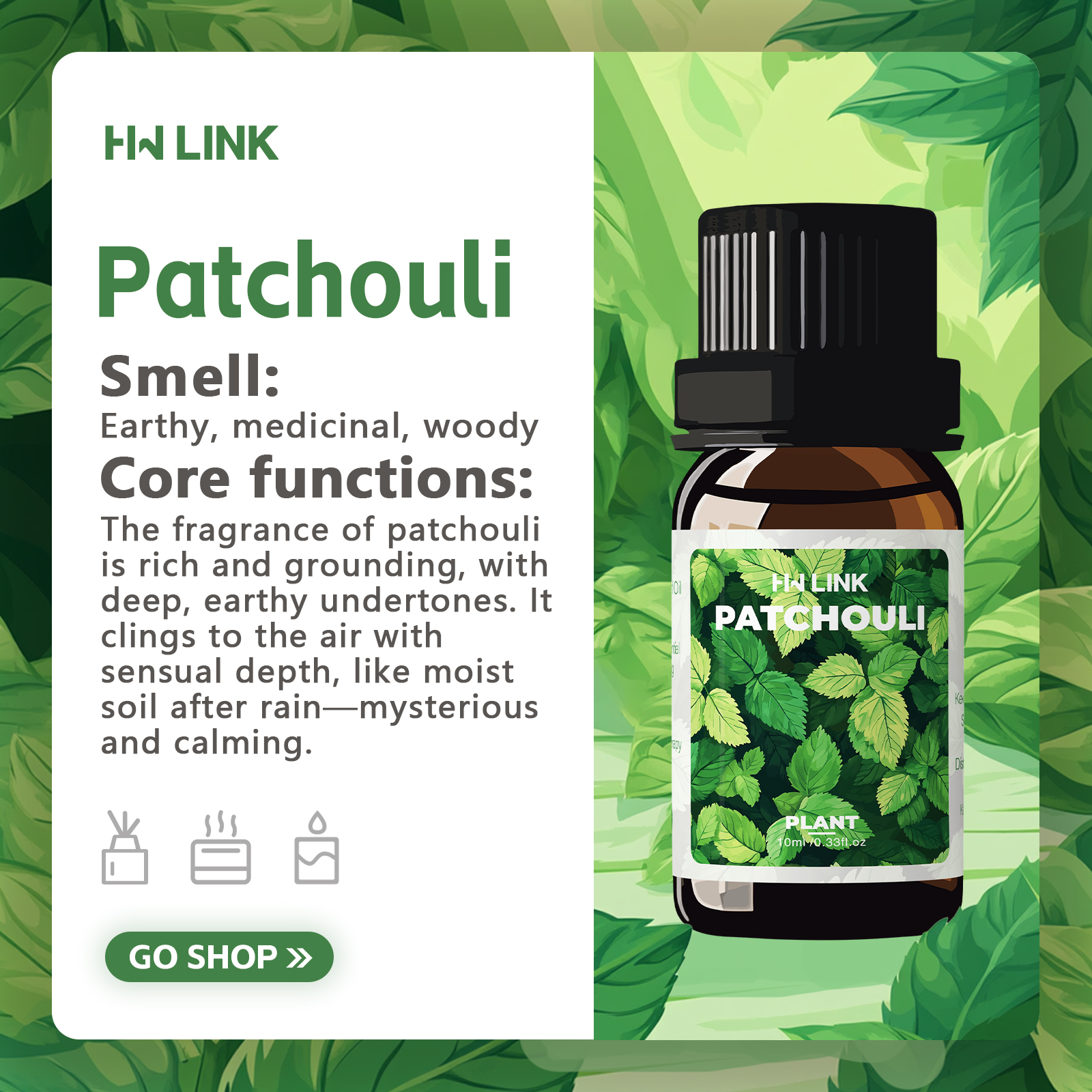 10ml Patchouli Essential Oils  - مراجعة Home Fragrance Gift وسعره
