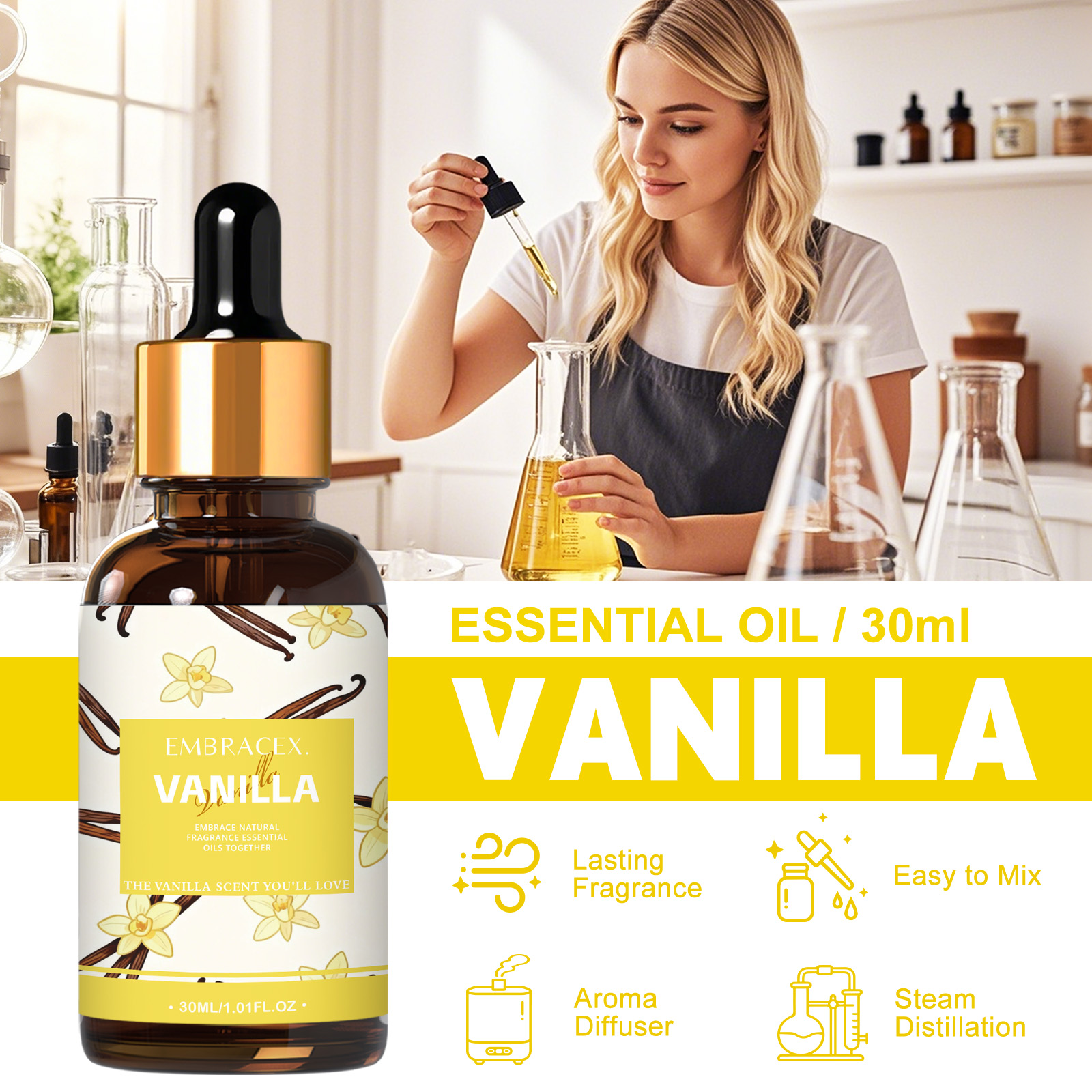 30ml Vanilla Essential Oil  Fo - مراجعة Home Fragrance Gift وسعره