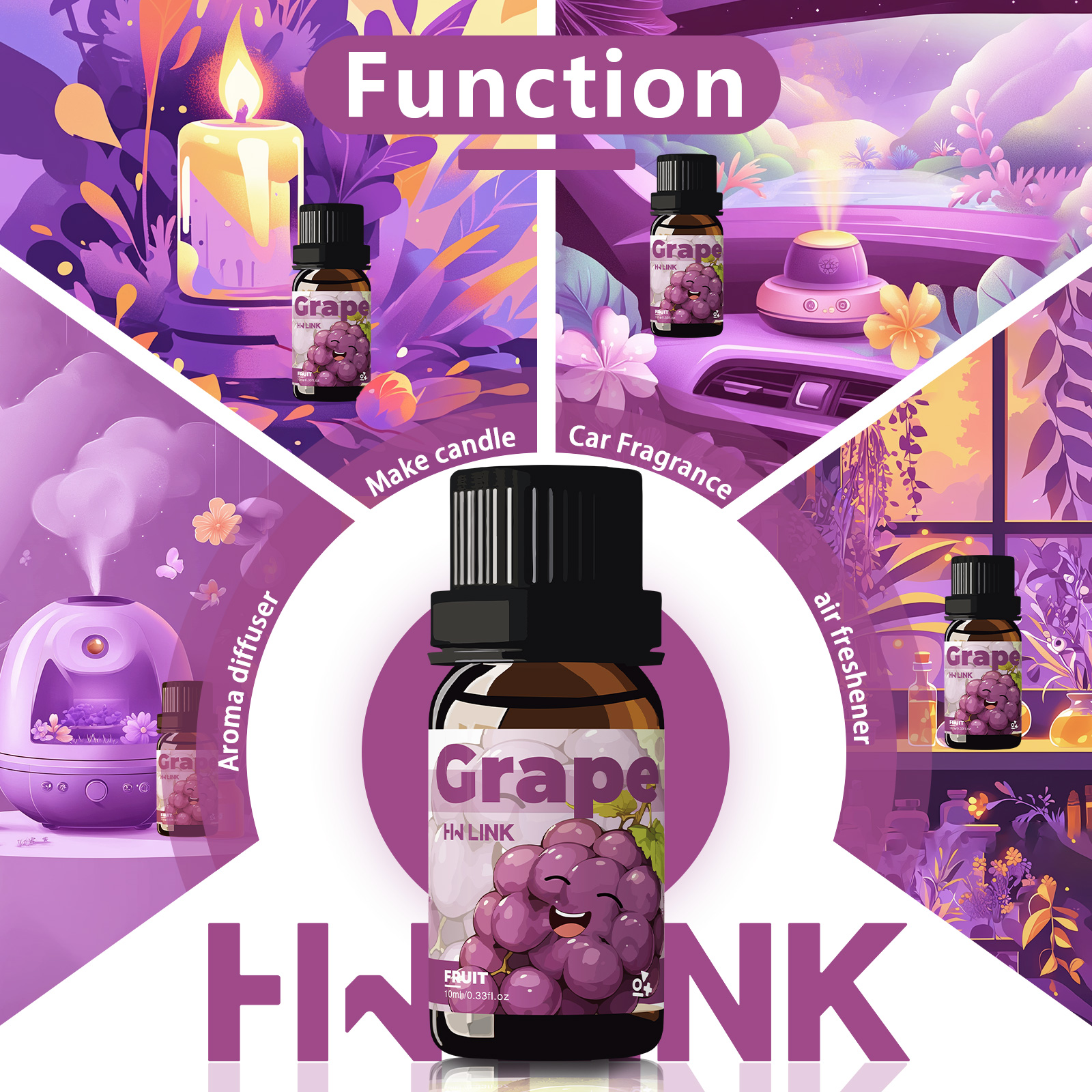Grape Essential Oil 10ml  Grap - مراجعة Home Fragrance Gift وسعره