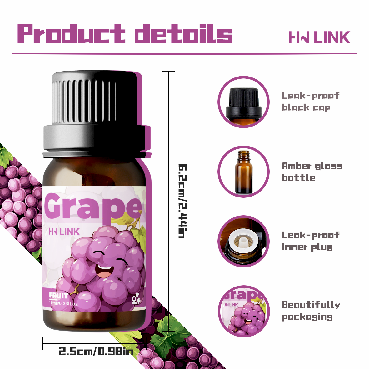 Grape Essential Oil 10ml  Grap - مراجعة Home Fragrance Gift وسعره