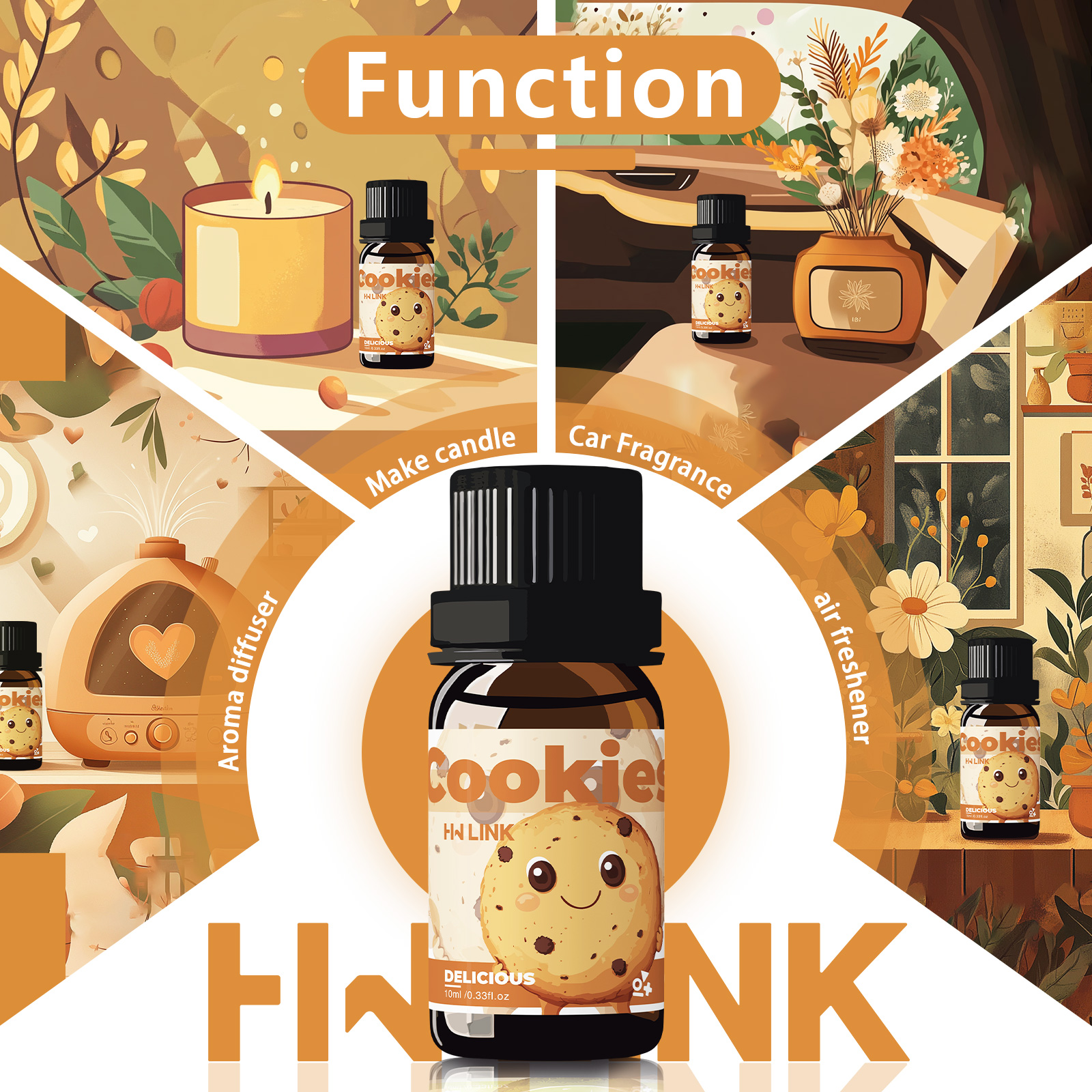 10ml Cookies Essential Oils  f - مراجعة Home Fragrance Gift وسعره
