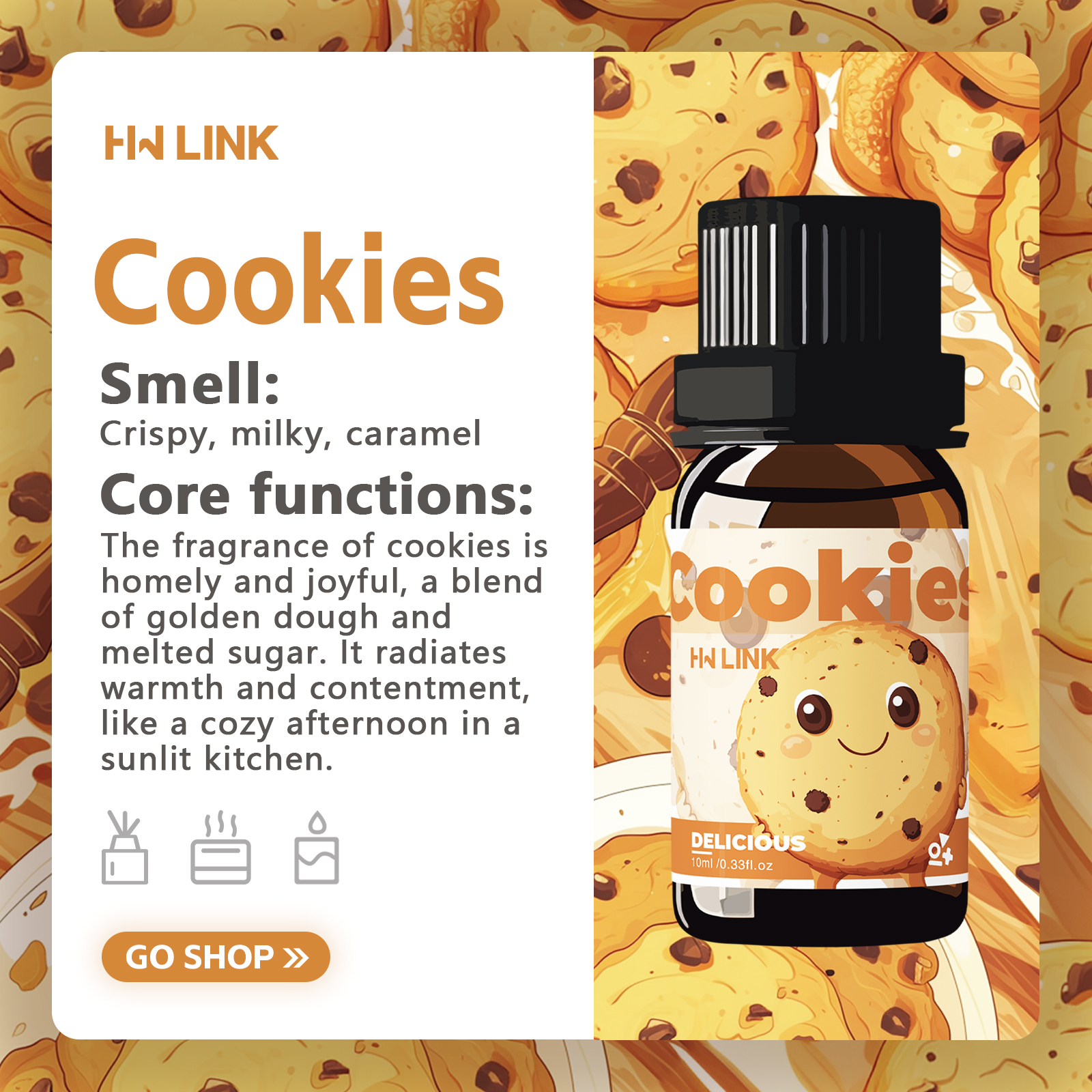 10ml Cookies Essential Oils  f - مراجعة Home Fragrance Gift وسعره