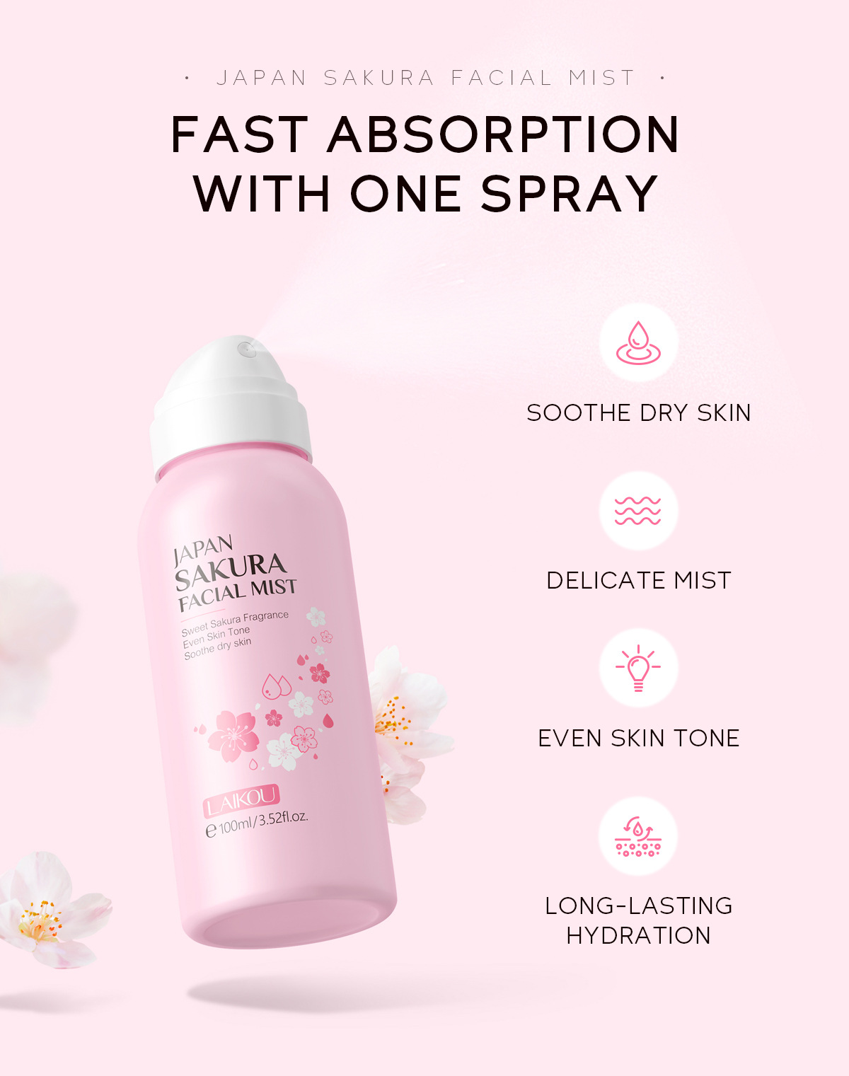 LAIKOU Sakura Facial Mist Brig - مراجعة Lavender Pillow Spray وسعره