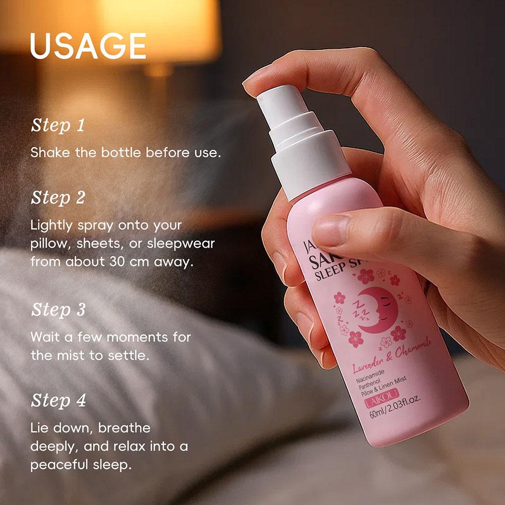 LAIKOU Cherry Sleep Pillow Spr - مراجعة Lavender Pillow Spray وسعره