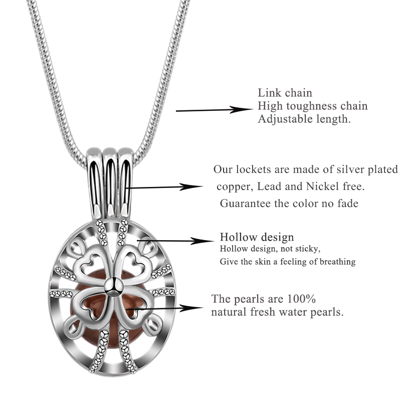 EUDORA Pearl Cage Silver Color - مراجعة Diffuser Necklace Locket وسعره