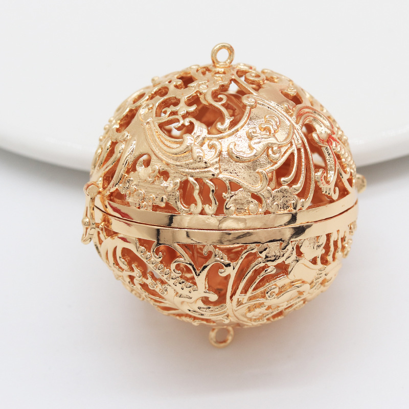 1pc 49mm Gold color Brass Cast - مراجعة Diffuser Necklace Locket وسعره