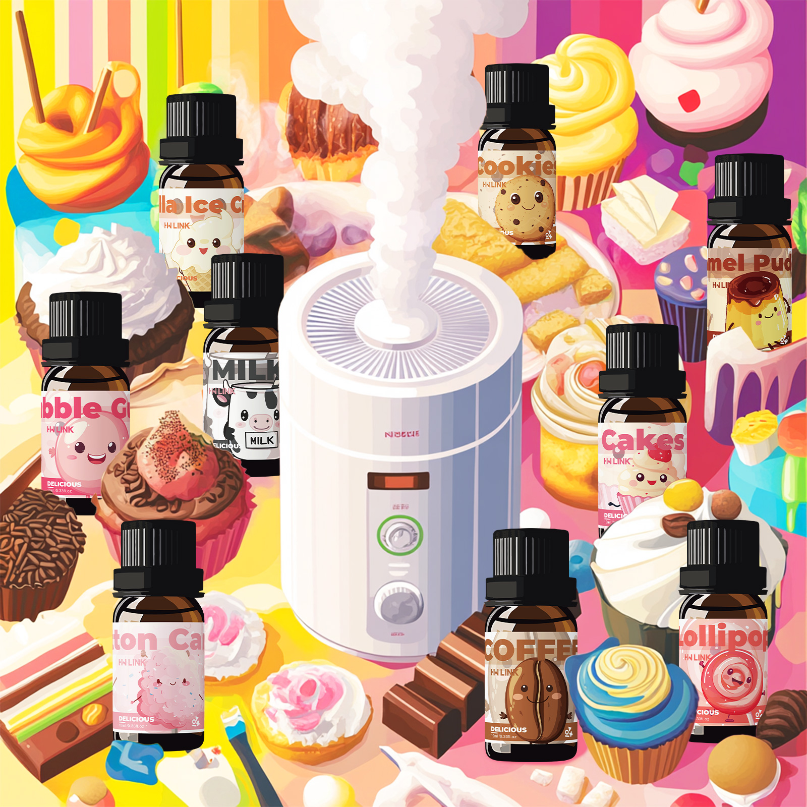 10ml Cakes Essential Oils  Can - مراجعة Home Fragrance Gift وسعره