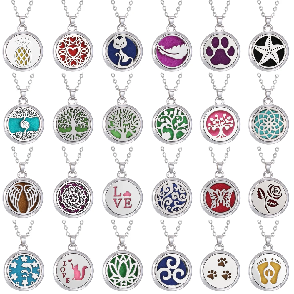 10pcs/lot Aromatherapy Stainle - مراجعة Diffuser Necklace Locket وسعره
