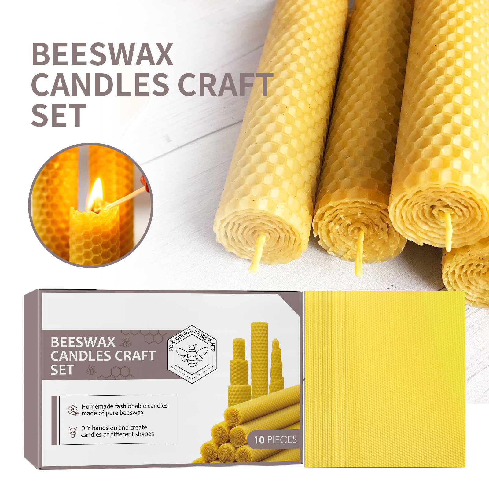 10/20/30pcs Natural Beeswax Sh - مراجعة Home Fragrance Gift Set وسعره