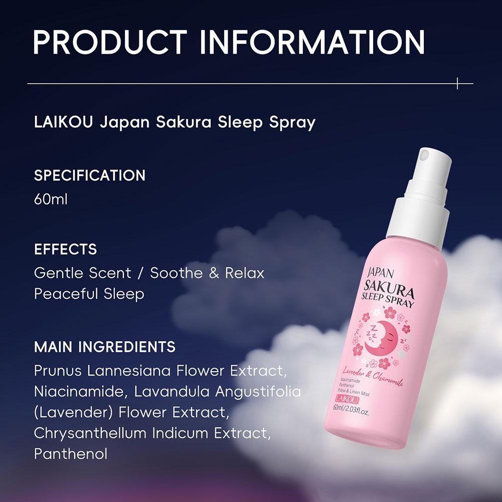 LAIKOU Sakura Sleep Spray 60ml - مراجعة Lavender Pillow Spray وسعره