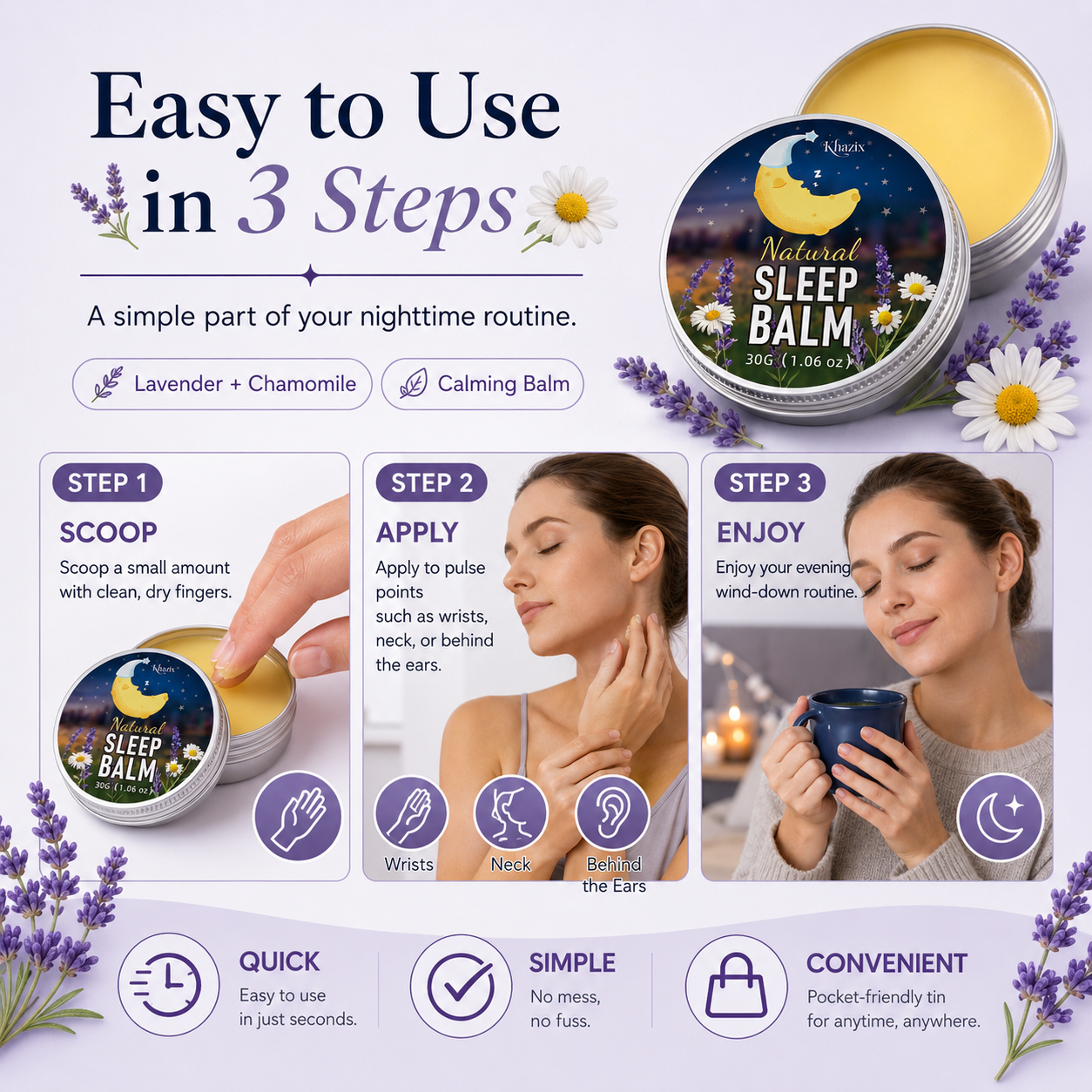 30g Sleep Balm Lavender Chamom - مراجعة Lavender Pillow Spray وسعره