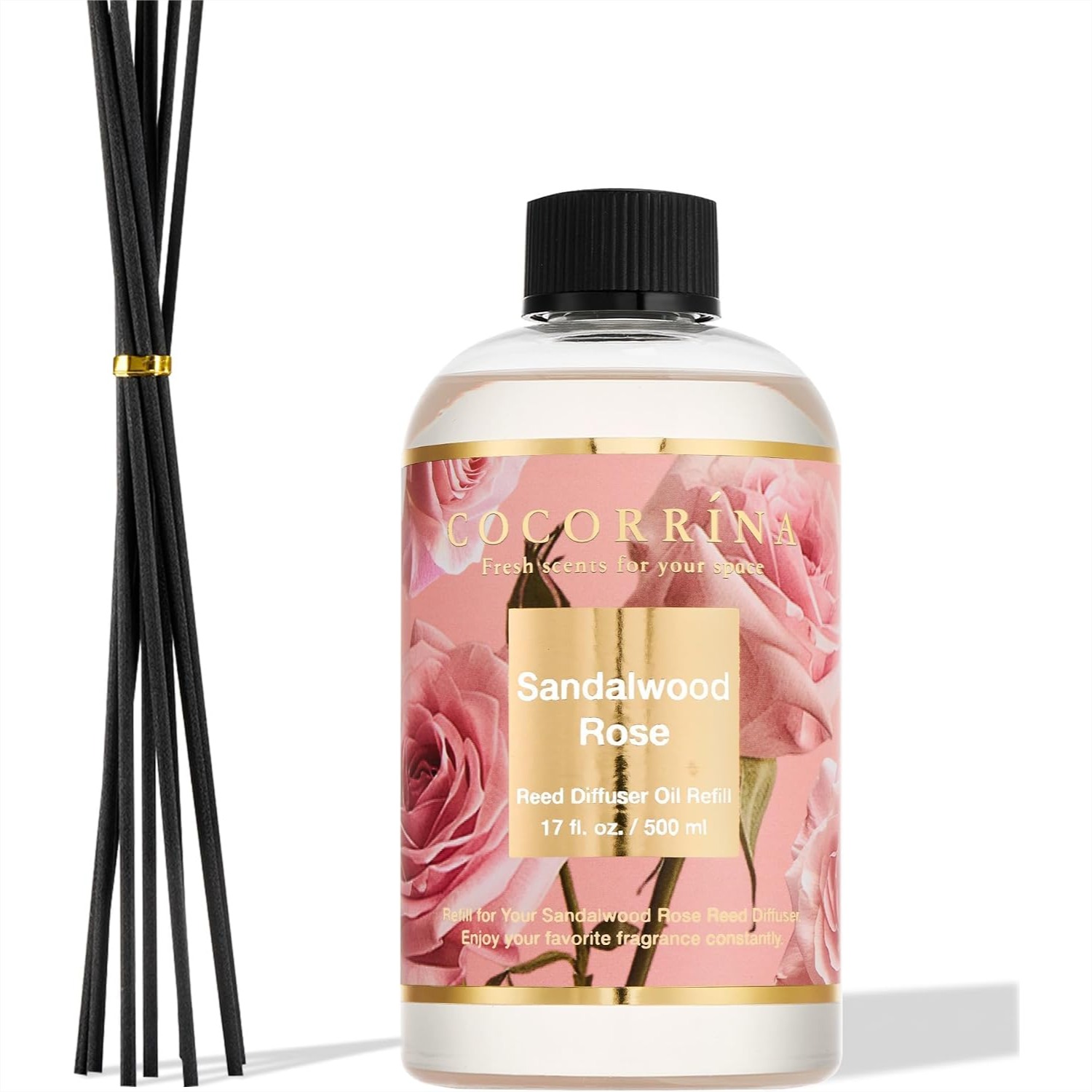 Sandalwood Rose Reed Diffuser  - مراجعة Home Fragrance Reed Diffuser Refill وسعره