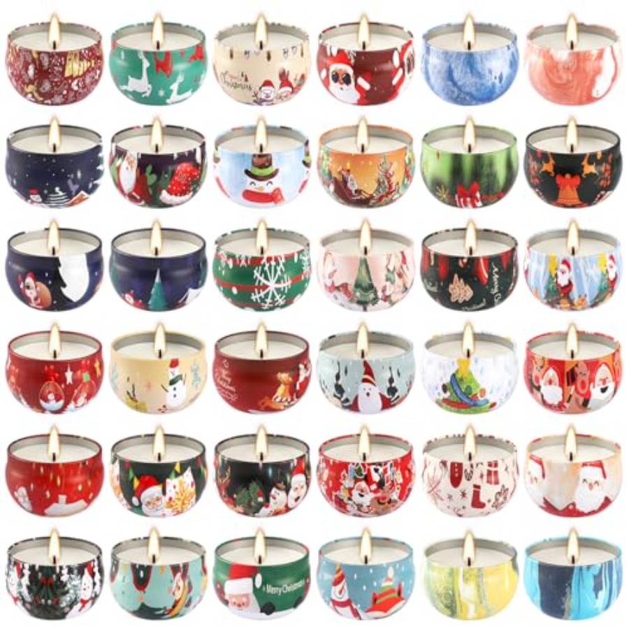 36 Pack Christmas Scented Cand - مراجعة Home Fragrance Gift Set وسعره